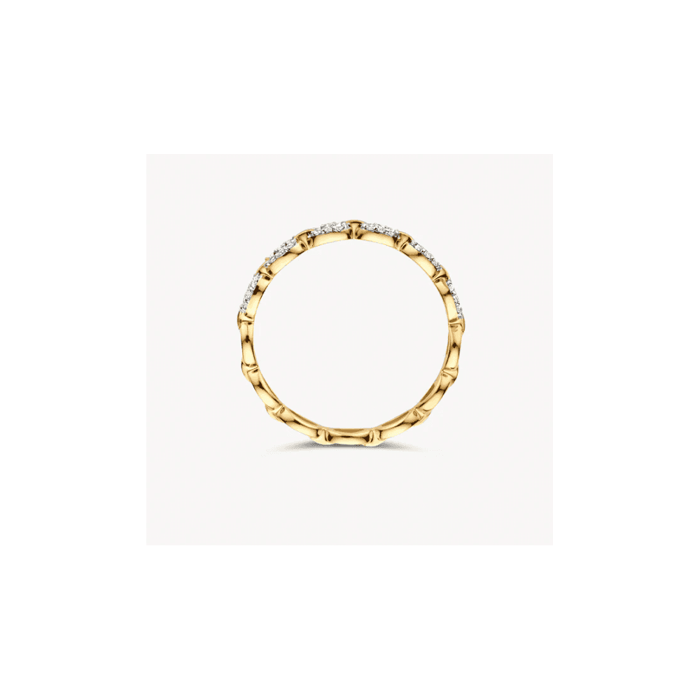 14CT YG CZ RING 