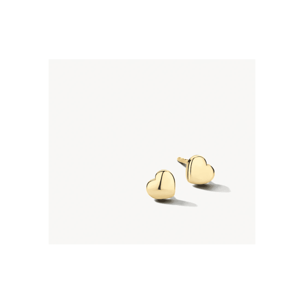 14CT YG HEART EARRINGS