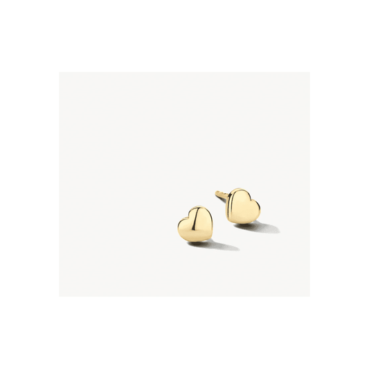 14CT YG HEART EARRINGS