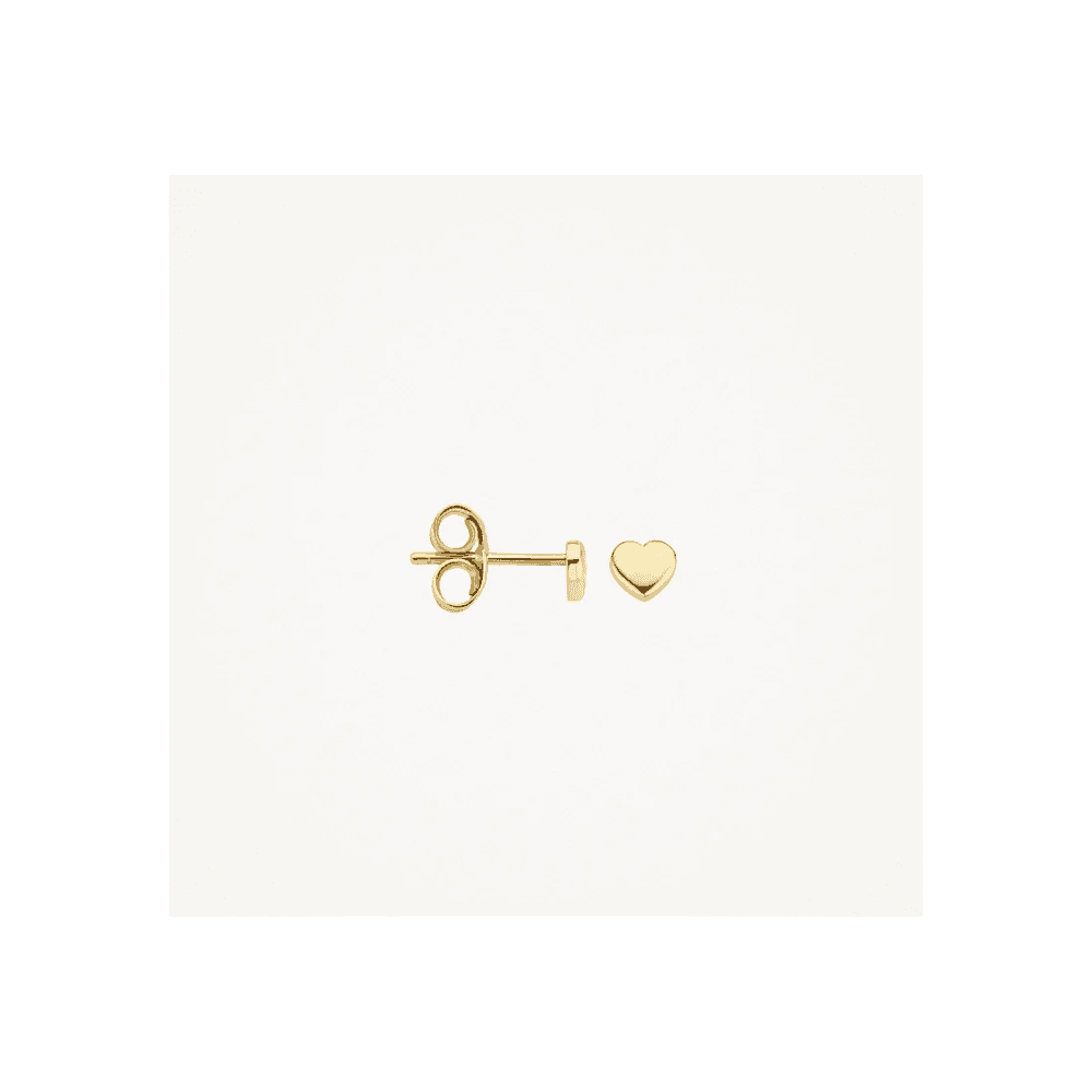 14CT YG HEART EARRINGS