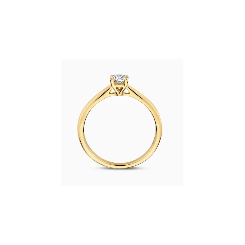 14CT YG LAB DIA 0.35CT SOLITAIRE RING