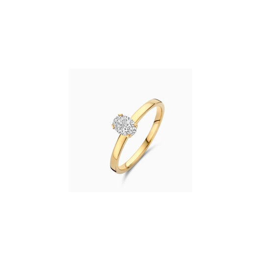14CT YG LAB DIA 0.50CT OVAL SOLITAIRE RING