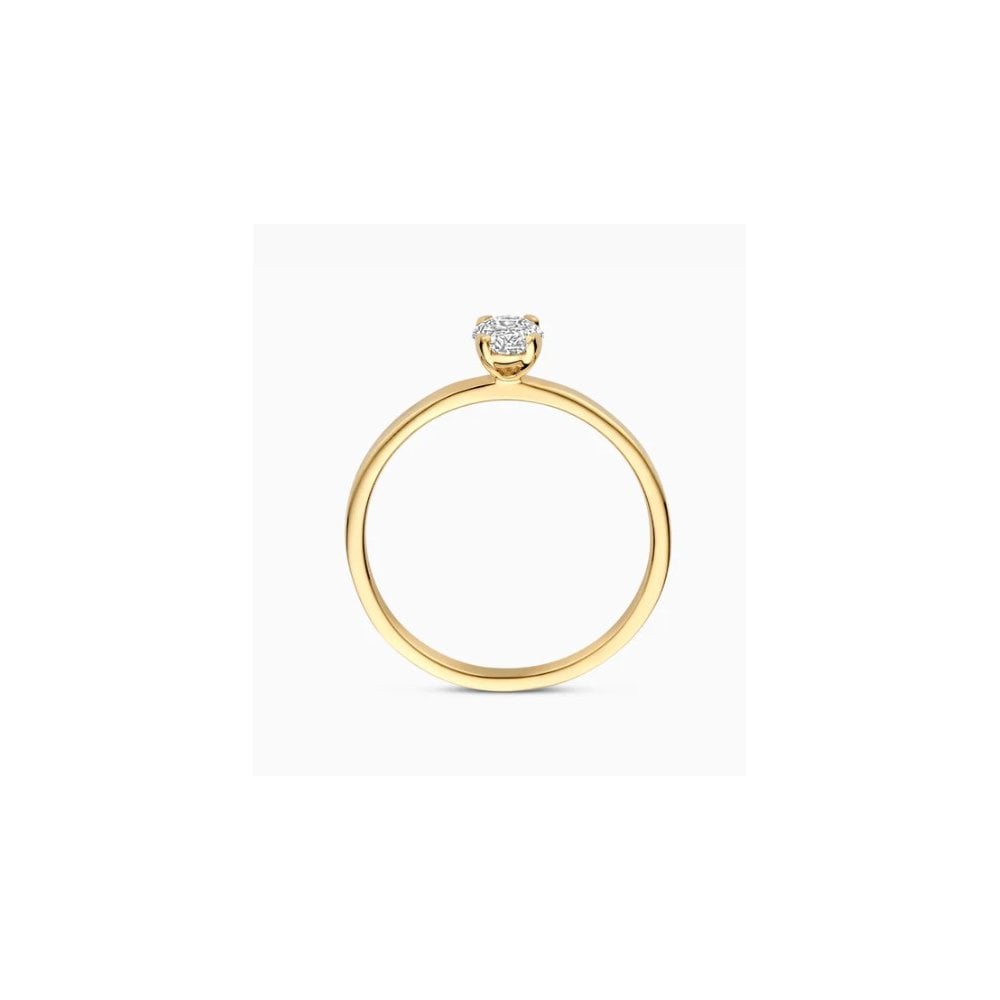 14CT YG LAB DIA 0.50CT OVAL SOLITAIRE RING