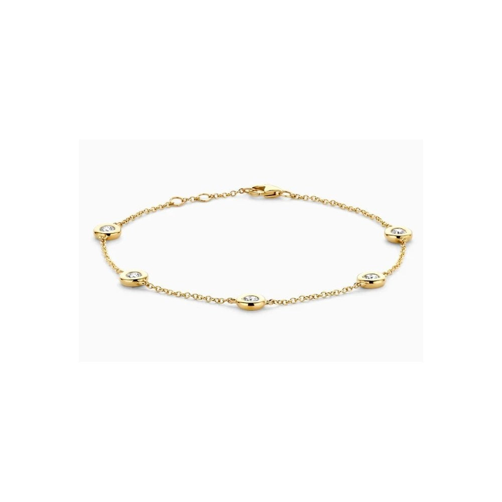 14CT YG LAB DIA 0.55CT BRACELET