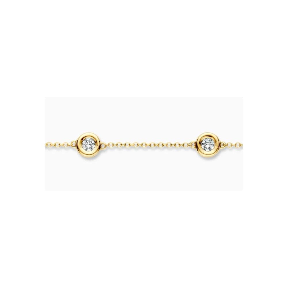 14CT YG LAB DIA 0.55CT BRACELET