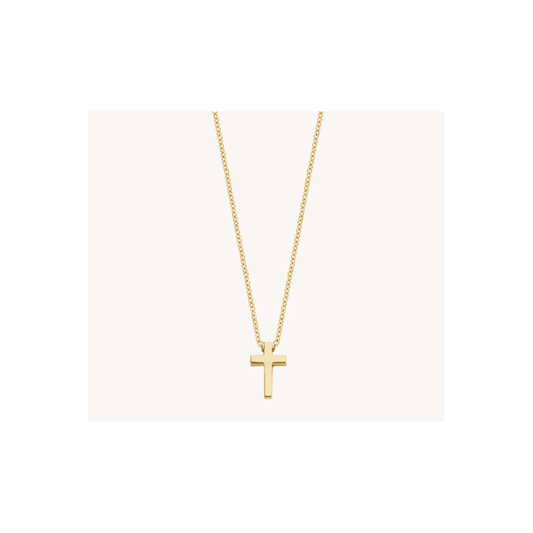 14CT YG MINI CROSS PENDANT