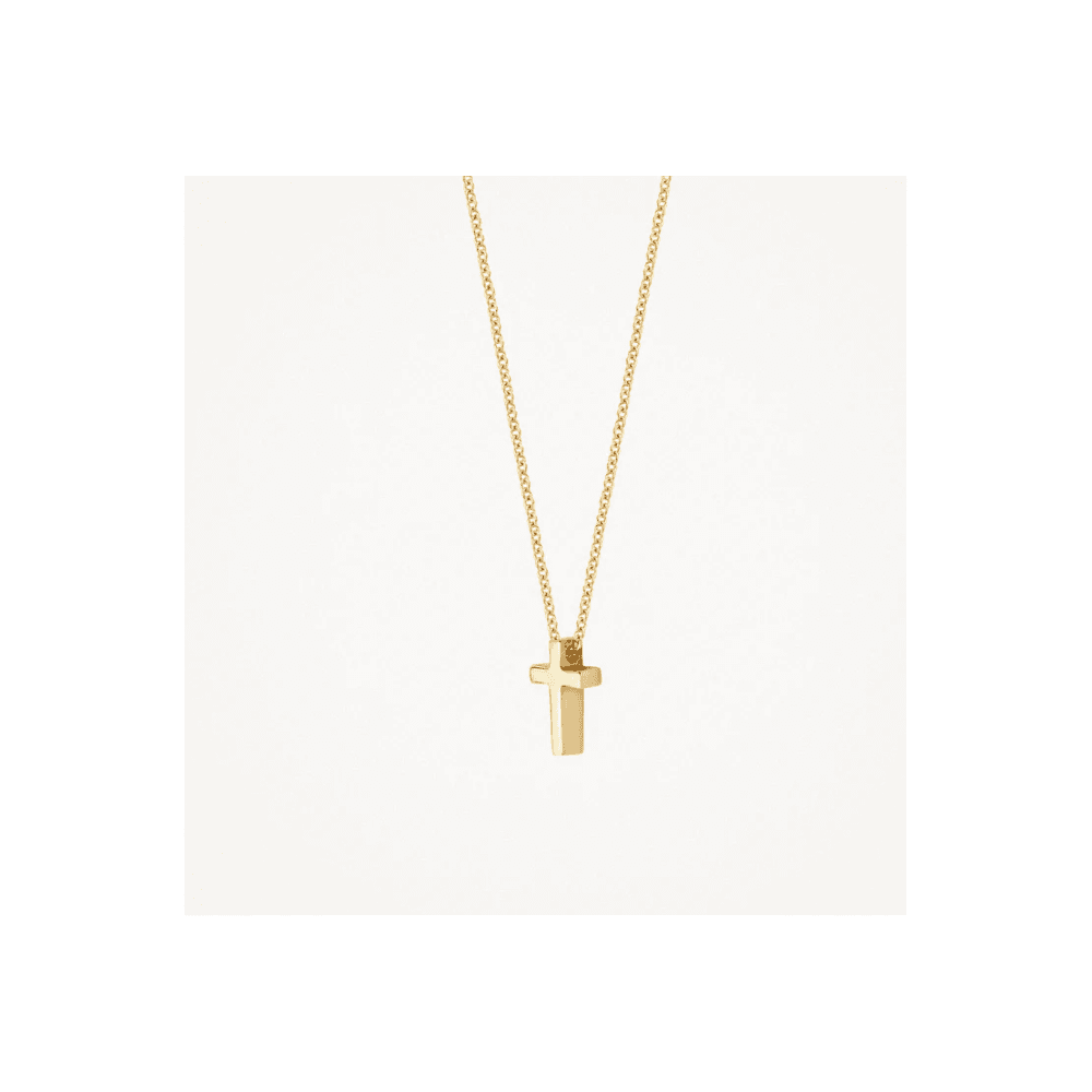 14CT YG MINI CROSS PENDANT