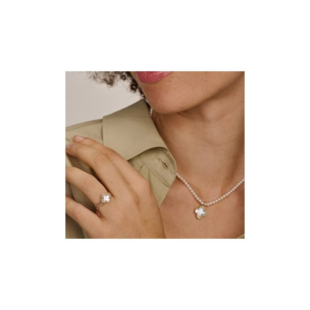 14CT YG MOTHER OF PEARL RING