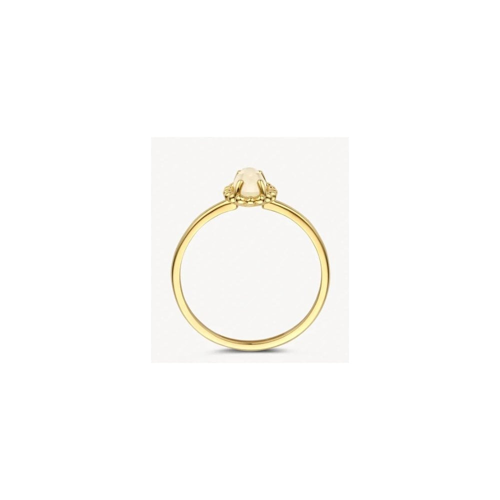 14CT YG MOTHER OF PEARL RING size 54