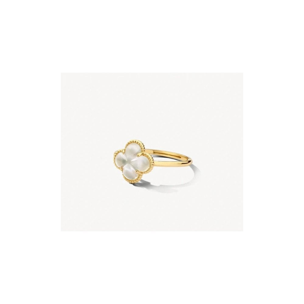 14CT YG MOTHER OF PEARL RING size 54