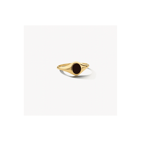 14CT YG & ONXY RING