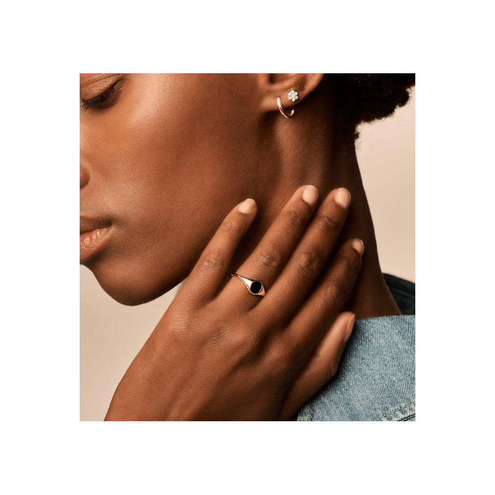 14CT YG & ONXY RING