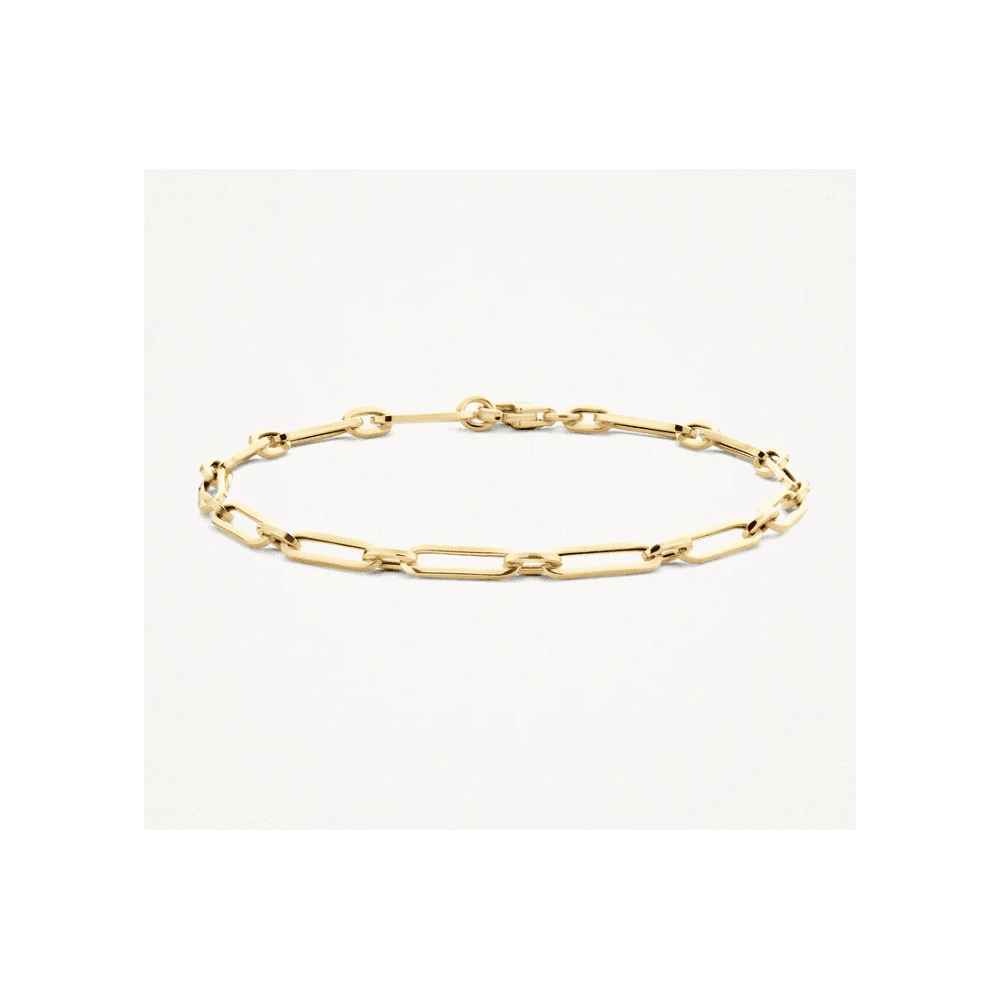 14CT YG PAPERLINK BRACELET
