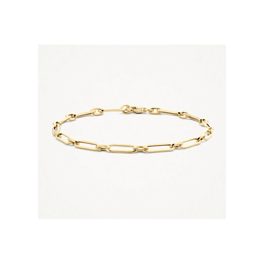 14CT YG PAPERLINK BRACELET