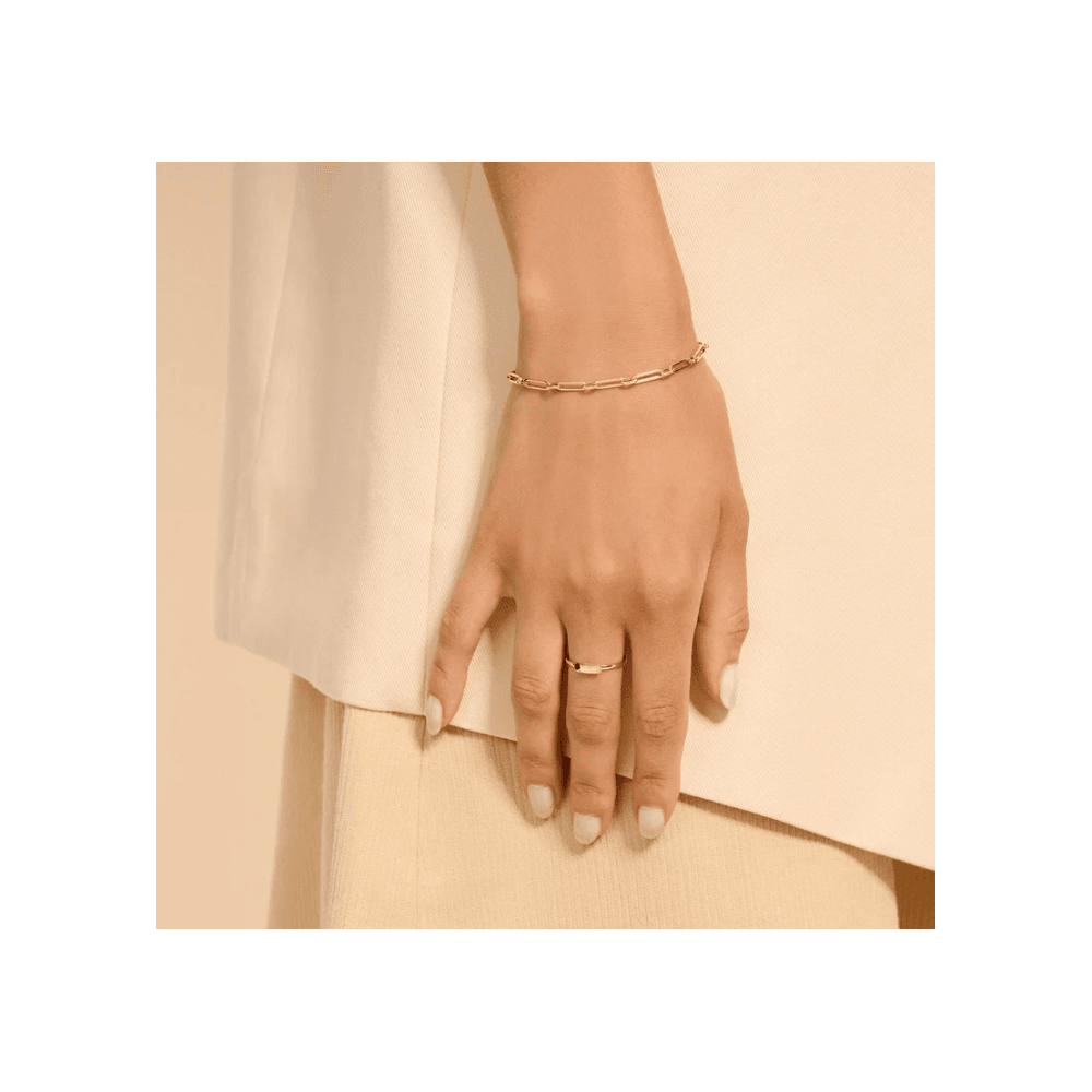 14CT YG PAPERLINK BRACELET
