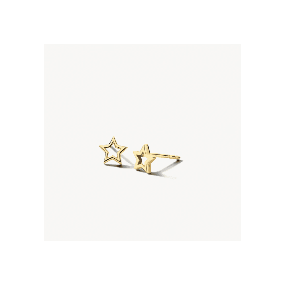 14CT YG STAR EARRINGS