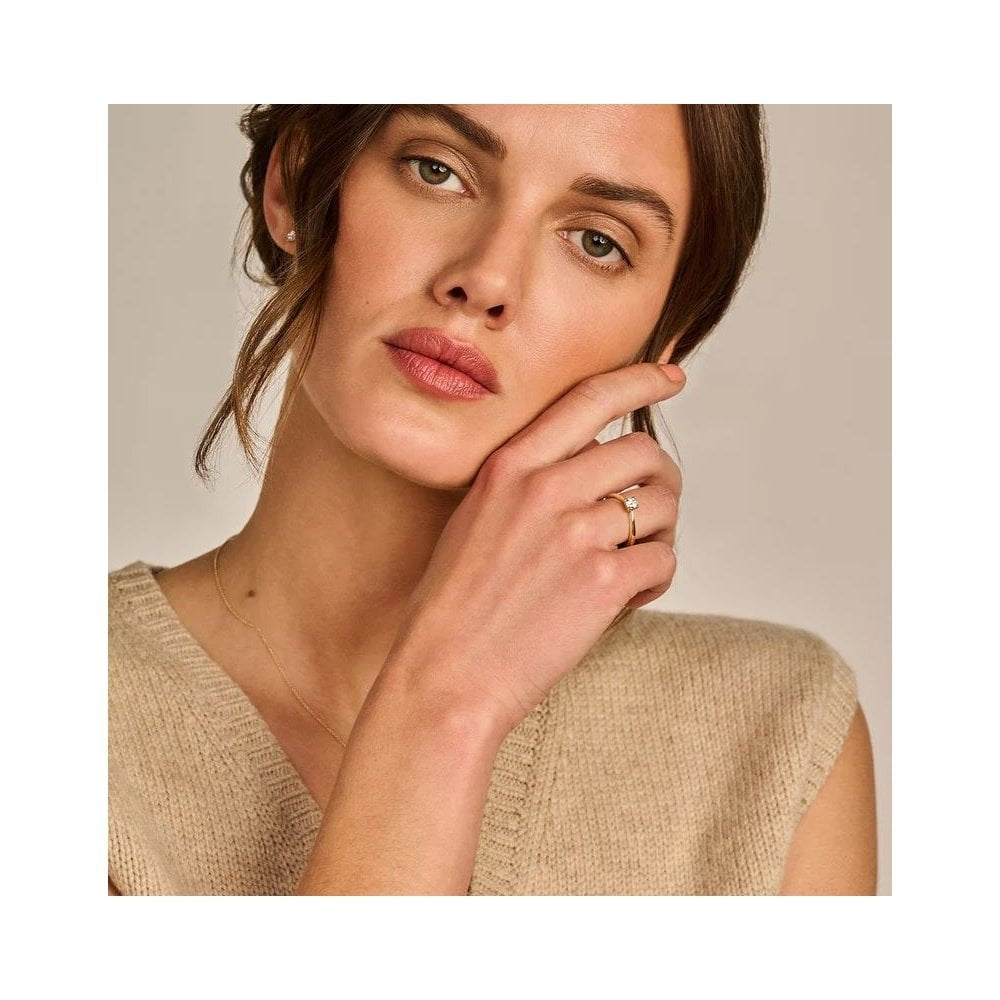 14ct Yellowgold Lab Diamond 0.35ct Solitaire Ring