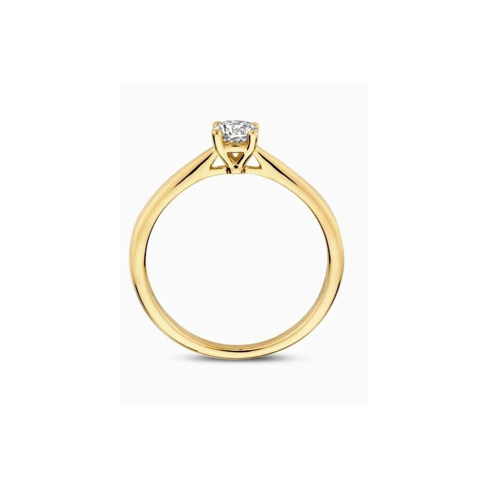 14ct Yellowgold Lab Diamond 0.35ct Solitaire Ring