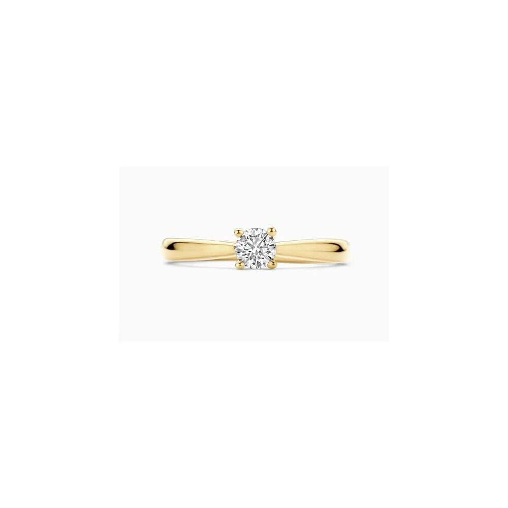14ct Yellowgold Lab Diamond 0.35ct Solitaire Ring