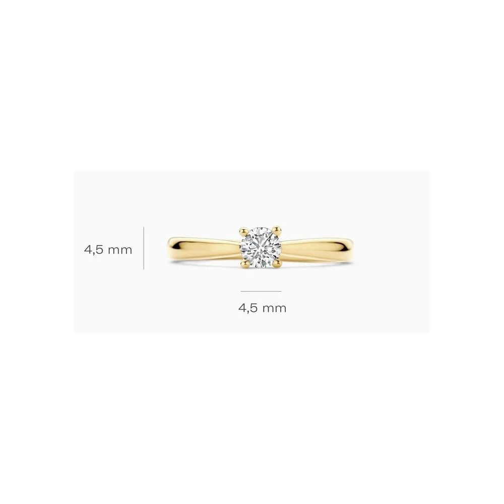 14ct Yellowgold Lab Diamond 0.35ct Solitaire Ring