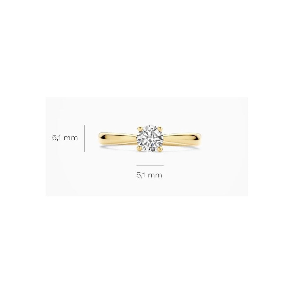 14ct Yellowgold Lab Diamond 0.45ct Solitaire Ring