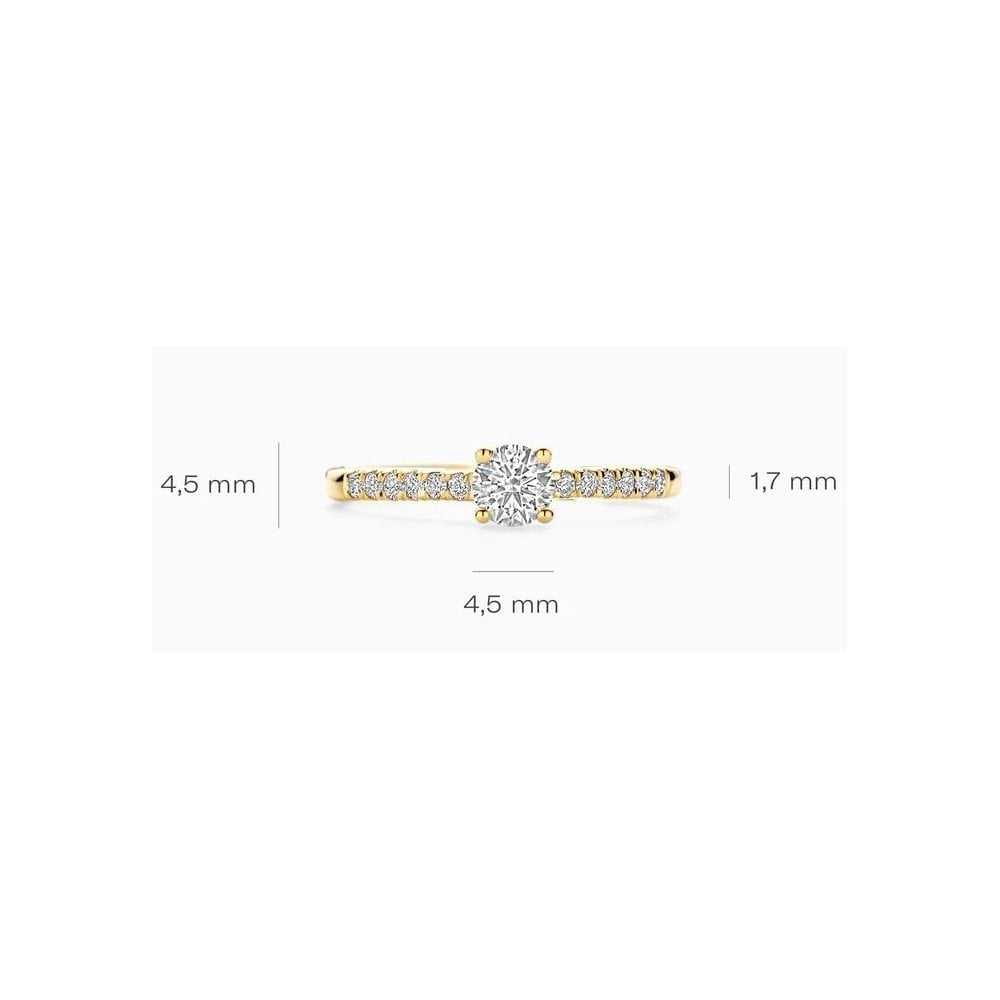 14ct Yellowgold Lab Diamond 0.45ct Solitaire Ring