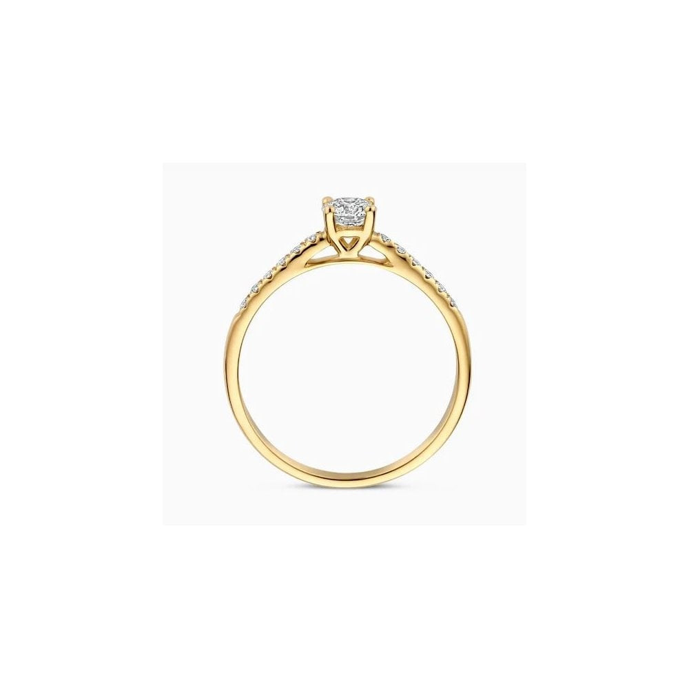 14ct Yellowgold Lab Diamond 0.45ct Solitaire Ring
