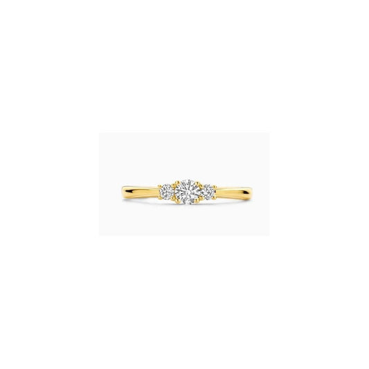 14ct Yellowgold Lab Diamond 0.50ct 3 Stone Ring