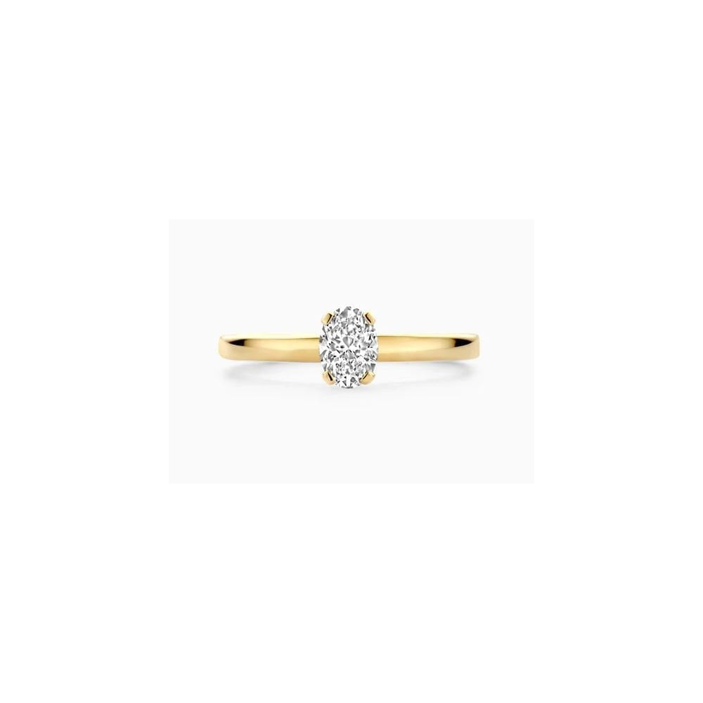 14ct Yellowgold Lab Diamond 0.50ct Oval Solitaire Ring