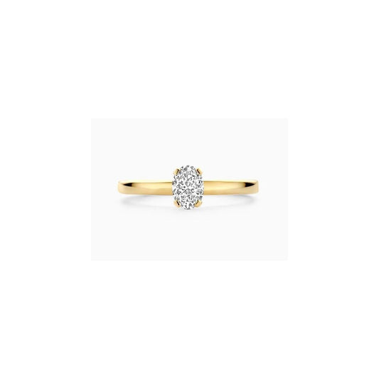 14ct Yellowgold Lab Diamond 0.50ct Oval Solitaire Ring
