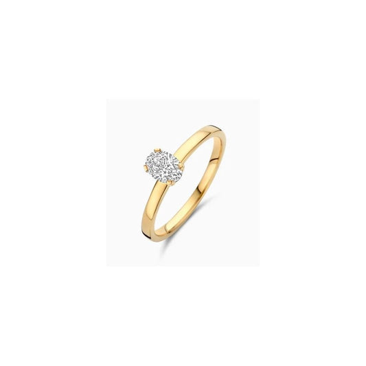 14ct Yellowgold Lab Diamond 0.50ct Oval Solitaire Ring