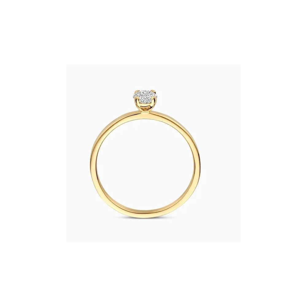 14ct Yellowgold Lab Diamond 0.50ct Oval Solitaire Ring