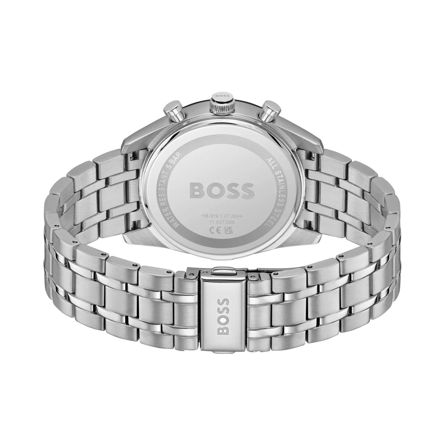 BOSS BLUE DIAL CHRONOGRAPH GENTS STAINLESS STEEL WATCH
