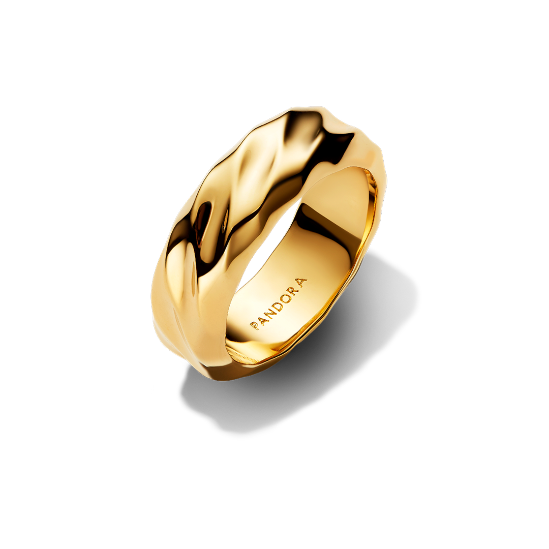 Rippled Wide Band Ring