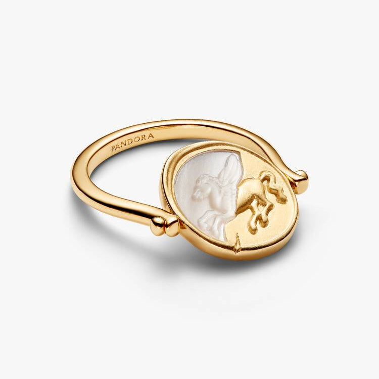 Pegasus Reversible Medallion Two-Toned Pandora Ring