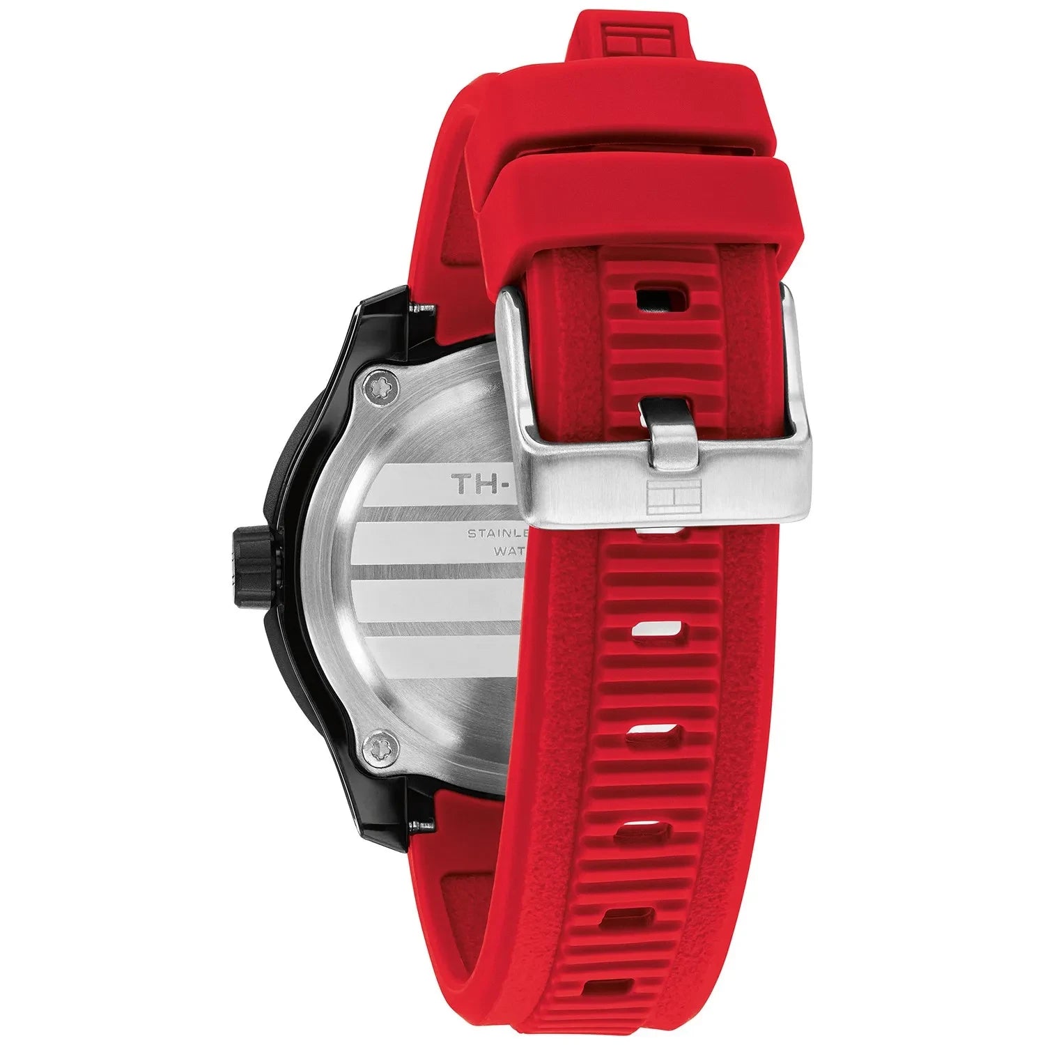 Tommy Hilfiger Black Dial Kids Red Silicone Watch