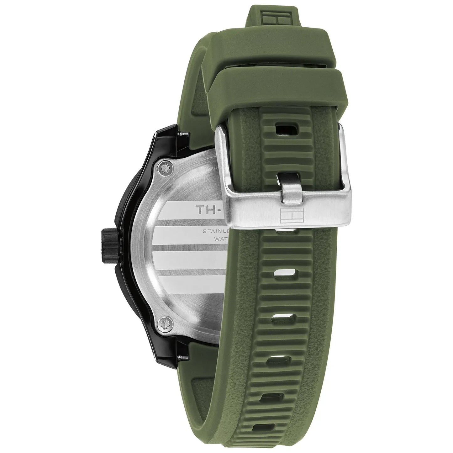 Tommy Hilfiger Black Dial Kids Green Silicone Watch