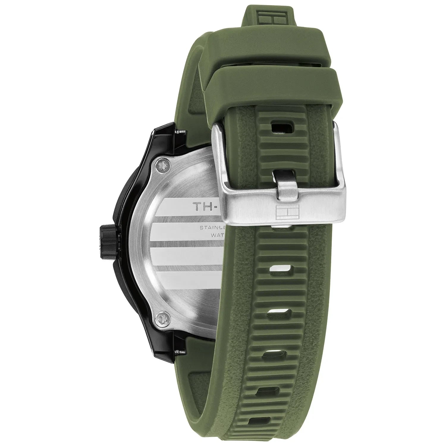 Tommy Hilfiger Black Dial Kids Green Silicone Watch