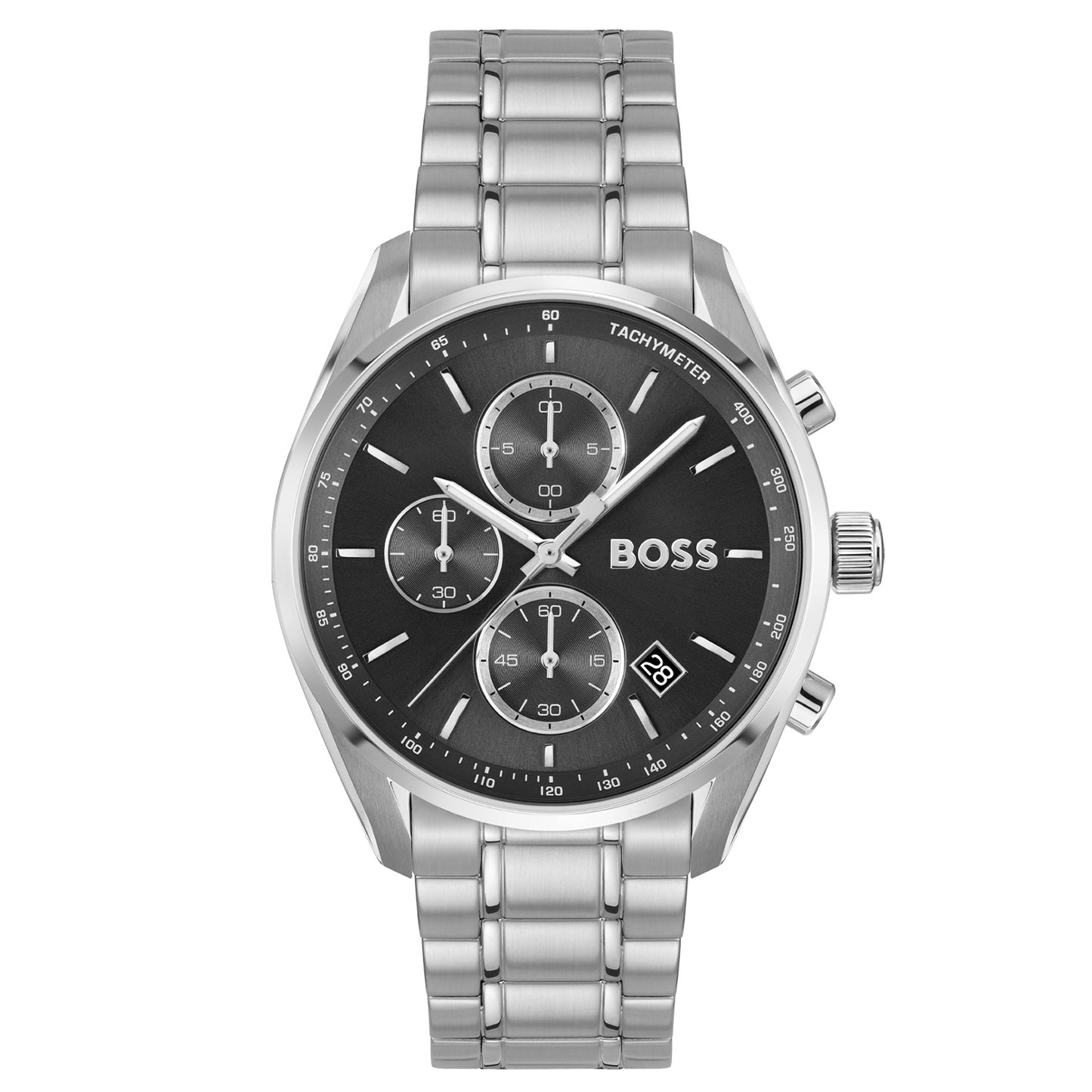 BOSS BLACK DIAL CHRONOGRAPH GENTS STAINLESS STEEL WATCH