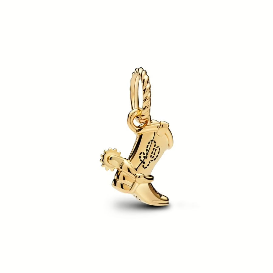 14ct Gold on Silver Disney Pixar Toy Story Cowboy Boot Pandora Charm
