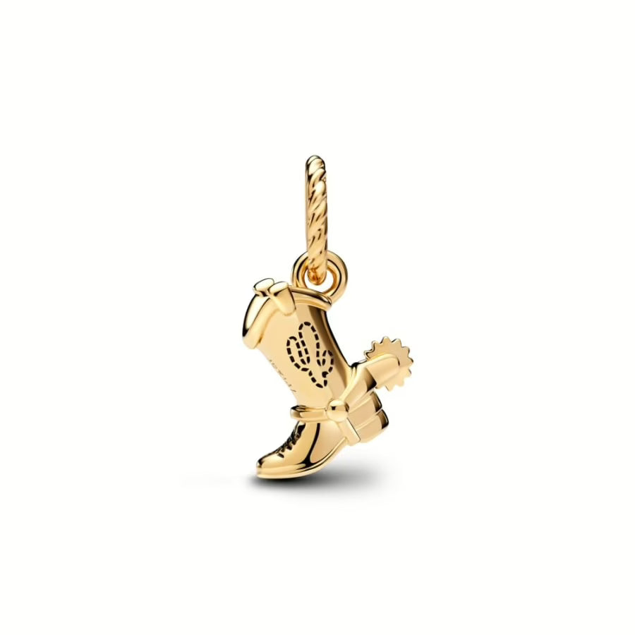 14ct Gold on Silver Disney Pixar Toy Story Cowboy Boot Pandora Charm