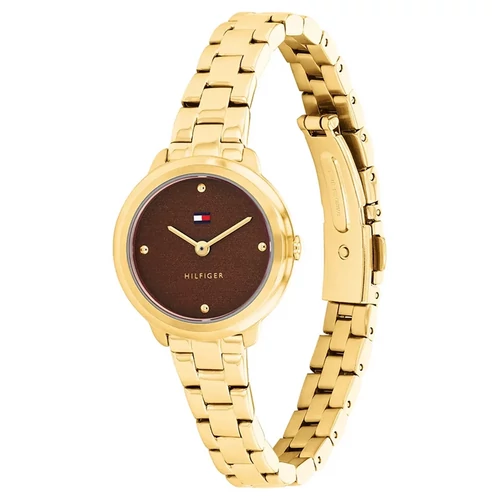 TOMMY HILFIGER COPPER DIAL LADIES GOLD STAINLESS STEEL WATCH