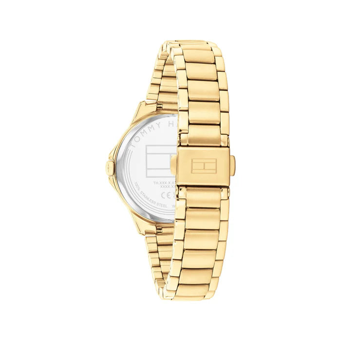 TOMMY HILFIGER IVY GREEN DIAL LADIES GOLD STAINLESS STEEL WATCH