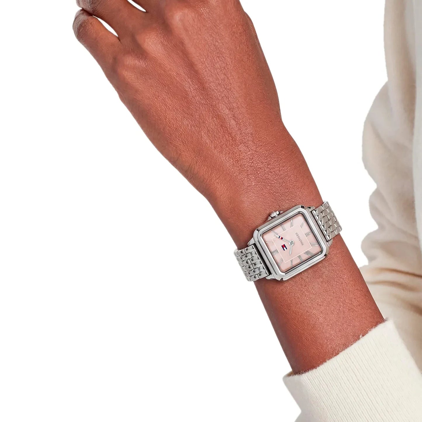 Tommy Hilfiger Pink Mother of Pearl Dial Ladies Stainless Steel Watch