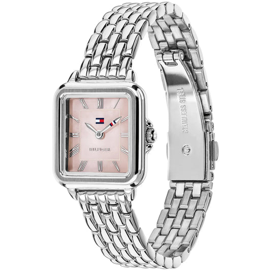 Tommy Hilfiger Pink Mother of Pearl Dial Ladies Stainless Steel Watch