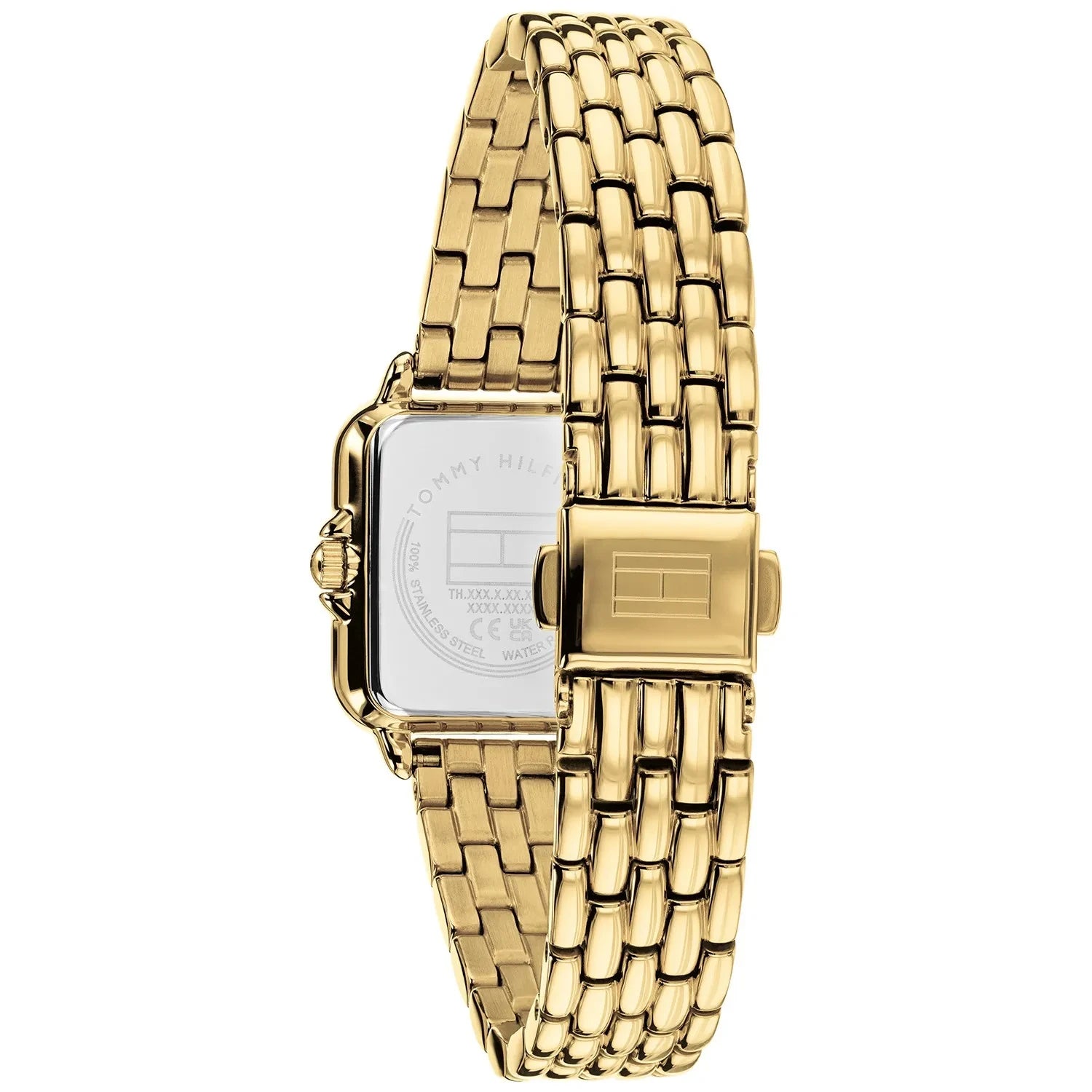 Tommy Hilfiger Green Mother of Pearl Dial Ladies Gold Stainless Steel Watch