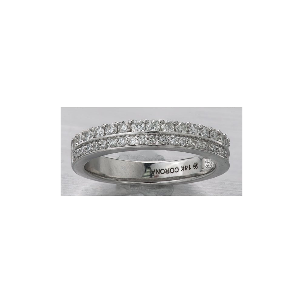 18CT DOUBLE LAYER DIAMOND BAND