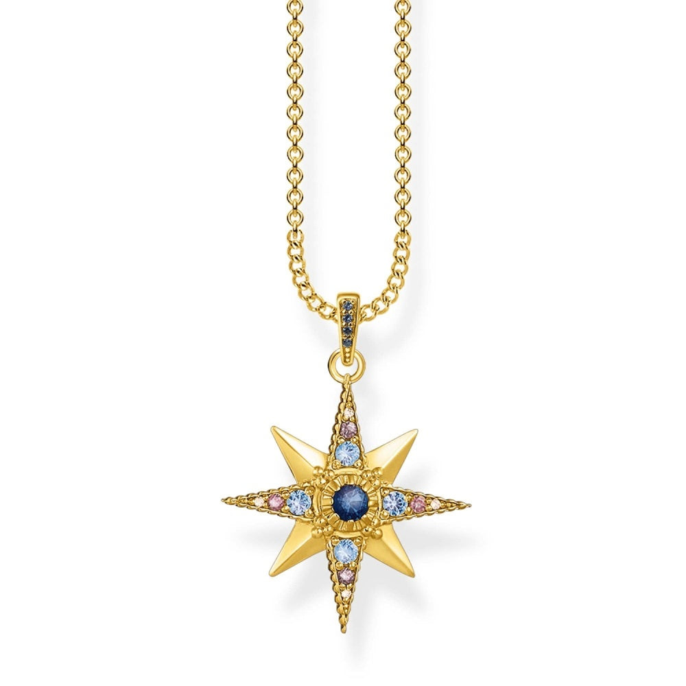 18CT GOLD ON SILVER MULTICOLOURED STAR PENDANT