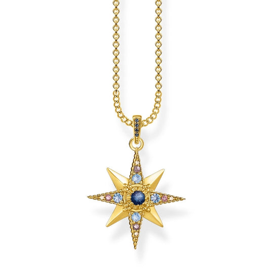 18CT GOLD ON SILVER MULTICOLOURED STAR PENDANT