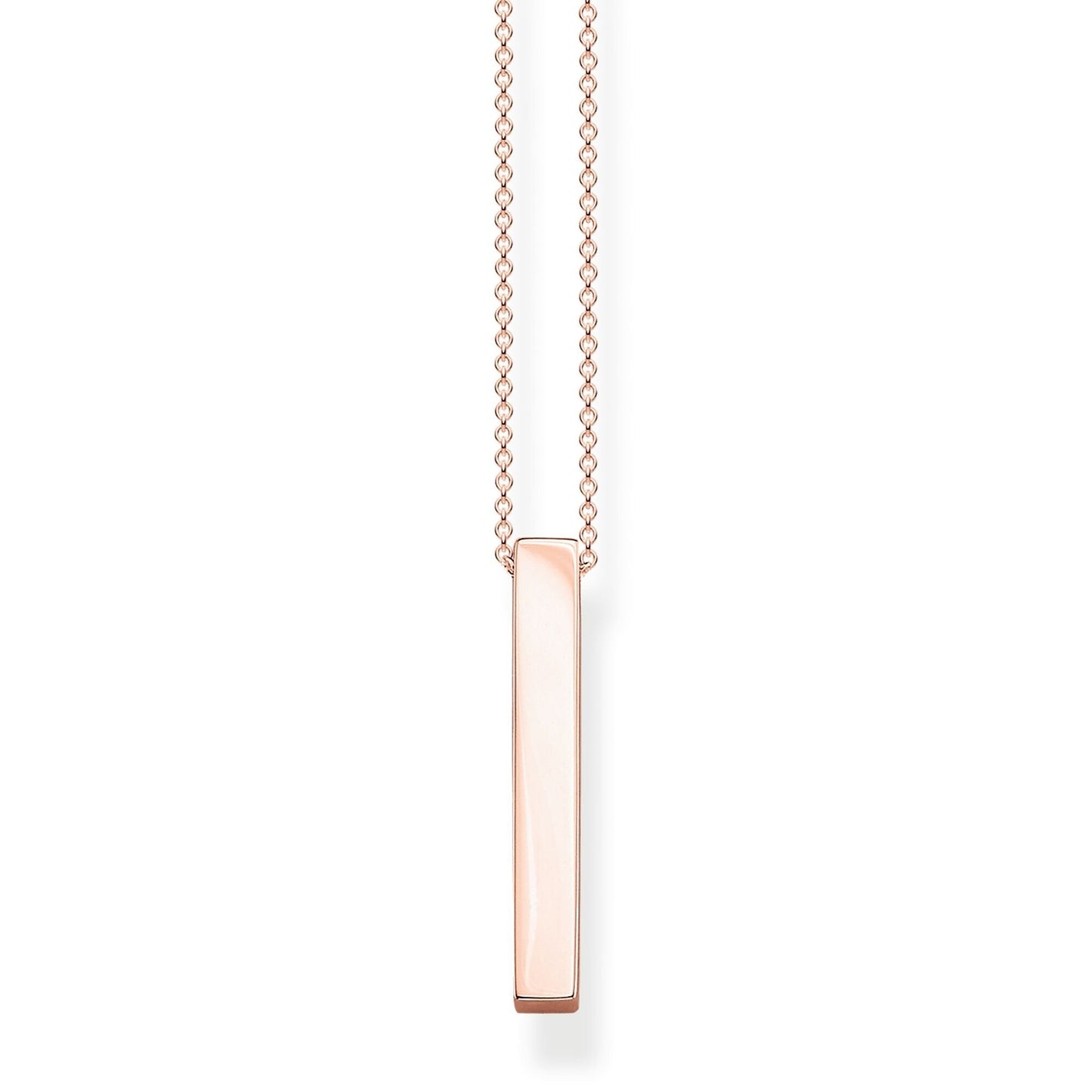 18CT ROSE GOLD ON SILVER CUBOID ENGRAVABLE PENDANT